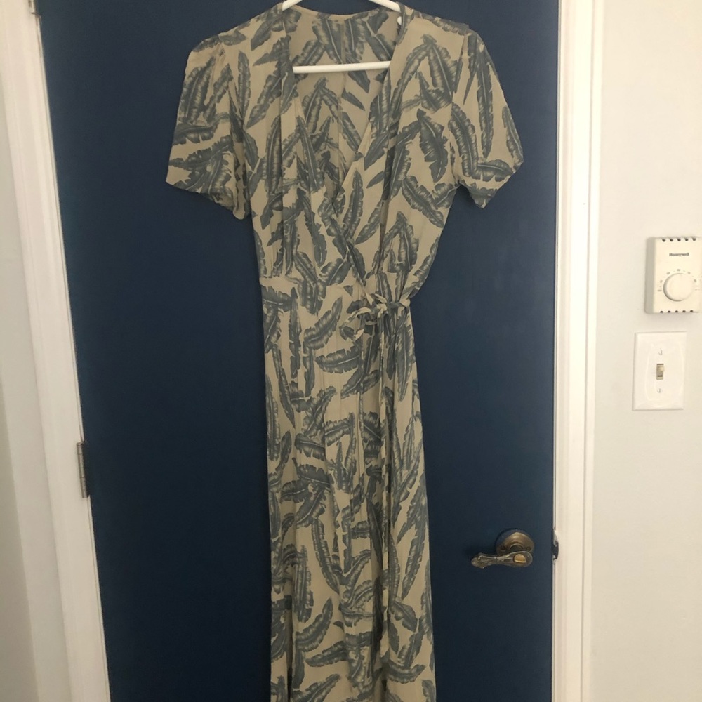 Leaf Wrap Dress